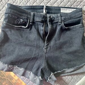rag & bone washed black denim shorts